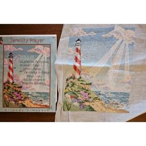 Cross STITCH Miranda's NEEDLE Serenity Prayer Lighthouse